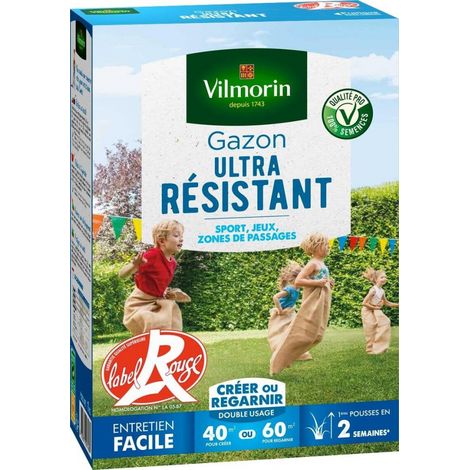 Extrem widerstandsfähiger Rasen VILMORIN, 1 kg, 40 m² VILMORIN