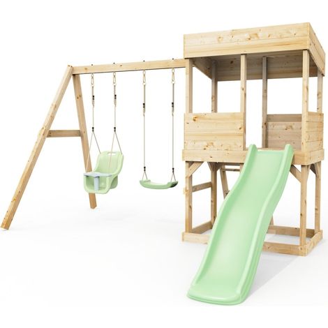 Rebo Lookout Tower with Double Swing and Wave Slide (1/4)