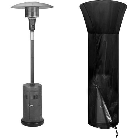 Housse pour chauffage de terrasse, housse robuste en tissu Oxford 210D pour chauffage de jardin extérieur, imperméable, coupe-vent, indéchirable et résistante aux UV (226 x 85 x 48 cm)