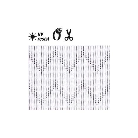 Rideau Plastique Blanc Perle 48 Bandes 90X200Cm (1/2)