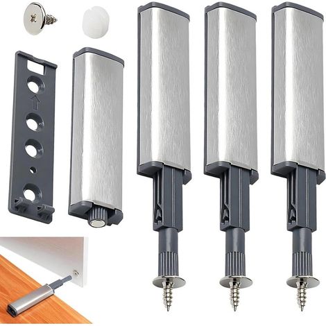 Set mit 4 Drucktüröffnern zum Öffnen per Knopfdruck - Für Schubladen, Schränke. (1/5)
