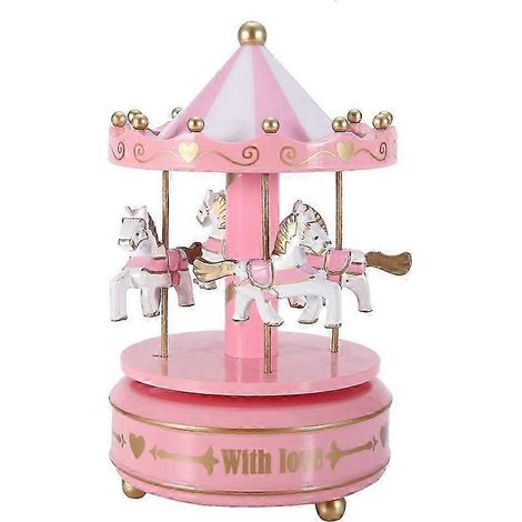 Boîte à musique carrousel, cadeau idéal pour Noël, un mariage ou un anniversaire, de haute qualité. (1/5)