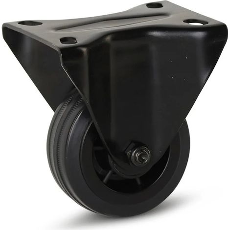 Roue fixe - MESO - Caoutchouc noir - 80mm - 60kg (1/2)