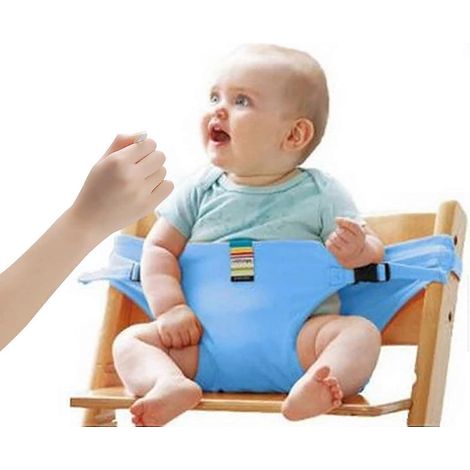 Siège de sécurité avec harnais pour chaise haute bébé, siège d'alimentation avec sangle, rehausseur pour tout-petit, harnais de sécurité portable pour les voyages, la maison et le restaurant. (1/5)