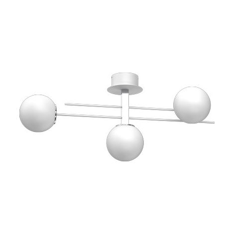 Plafonnier Luminex Satelit chromé 3xE27 globes blancs