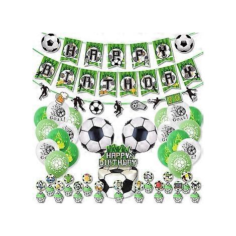 Fußball-Weltmeisterschafts-Partydekoration, Fußball-Partyartikel mit Partybannern, Fußball-Partydekorationen für Jungengeburtstage, Komplettpaket inklusive (1/5)