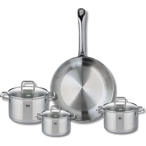 Ensemble de 1 Poêle de cuisson 28 cm et 3 faitouts 12, 14 et 16 cm Elo Profi Citrin (1/5)