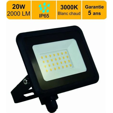 20-W-LED-Flutlicht, 2000 Lumen, 3000 K, IP65 – Direktanschluss (1/5)