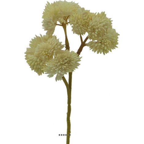 Sedum factice en tige pour exterieur H 20 cm Crème - couleur: Crème (1/3)