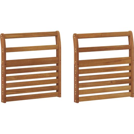 Armrest 2 pcs Natural 58.5 x 8 x 60 cm Solid Acacia Wood vidaXL (1/5)