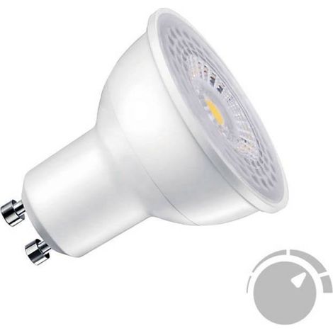 Bombilla dicroica LED GU10 SMD, 60º, 7W, Regulable, Blanco neutro, regulable