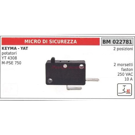 Micro-interrupteur de sécurité KEYMA pour élagueuse YT 4308 M PSE 750 022781