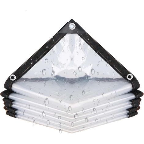 1x2m Bâche Étanche Transparente avec Œillets, Bâche Imperméable pour Poulailler, Bache Transparentes Exterieur Plastique, Bâches De Protection Résistante À La Poussière Et À La Pluie (1/5)