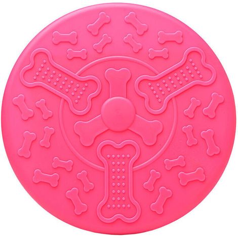 Weicher Gummi-Frisbee für Hunde - Bunte Frisbee für Hundeuhren (18 cm, Rosa) (1/4)