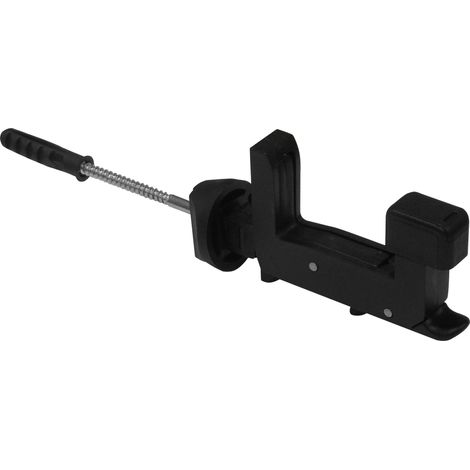 FERMAIMPOSTE A SCATTO NERO VITE MM.120 + TASSELLO 25.00 pz