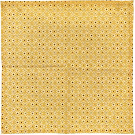 Lot de 4 Serviettes de table en Coton Ocre imprimé Paty 40 x 40 cm - Atmosphera