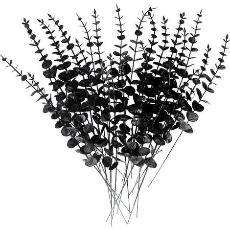 20 tiges d'eucalyptus artificielles pour Halloween, décorations de fêtes et mariages (1/5)