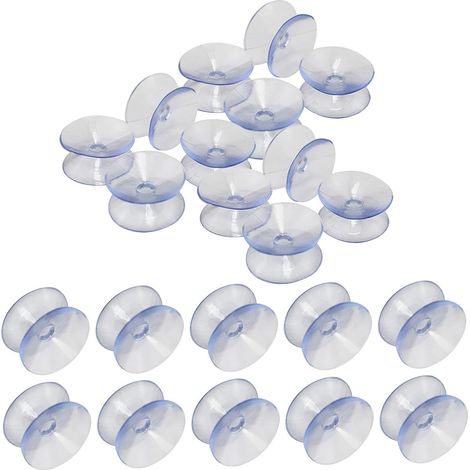 Ventouses et patins en silicone transparent Unomor 20 mm, 50 pièces, (1/5)