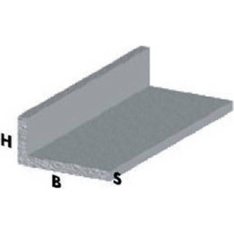 5 x PROFILO ARGENTO H.100 CM ELLE 15X10X1 MM