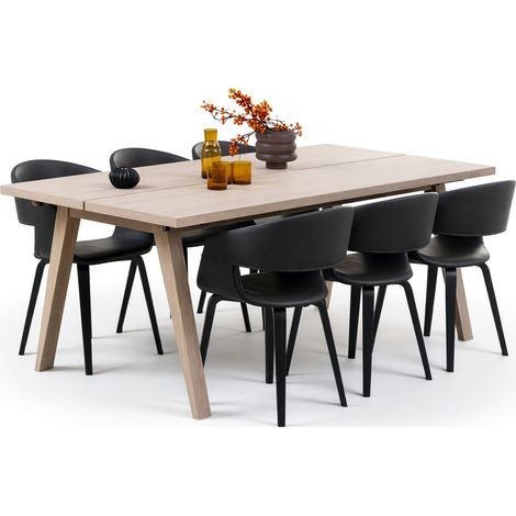 Conjunto de mesas y sillas para comedor Norsica Albene 112 , 75x95x200cm, Diámetro: 0, Número de asientos: 6, Estilo: Contemporary
