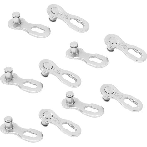5 paires de maillons de chaîne de vélo en acier inoxydable à dégagement rapide, résistants à la corrosion et faciles à installer, pour chaîne 12 vitesses. (1/5)
