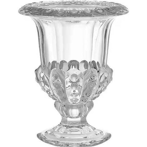 Jarrón decorativo vintage de vidrio de borosilicato (S/M/L), transparente, soplado a mano, diseño único y elegante, versátil portavelas. (1/5)