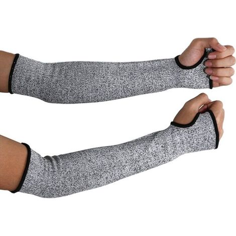 1 paire de manches anti-coupures avec trou pour le pouce- 40,6 cm - Protection de niveau 5 - Évite entailles, égratignures, griffures et irritations de la peau - Protection UV (1/5)
