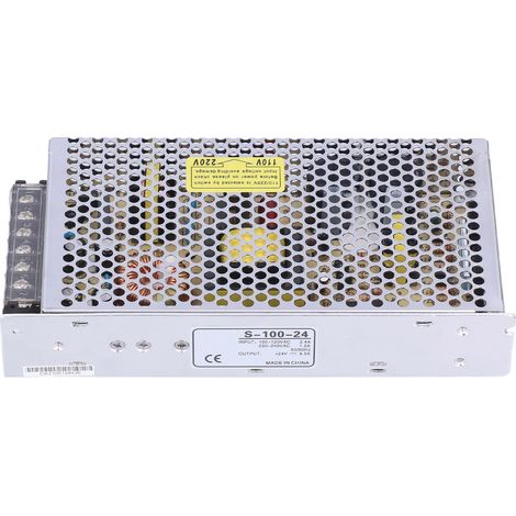 Adaptateur secteur 24V 100-240VAC S-100-24, 3 modèles, dissipation rapide, pour ordinateur projecteur moniteur caméra. (1/5)