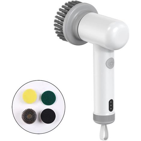 1 nettoyeur électrique rotatif, brosse multifonction, nettoyeur évier cuisine, pour surfaces dures et joints