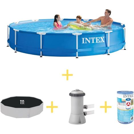Intex Piscine Tubulaire Ronde - 366x76 cm - 4-pièces S21340 (1/4)
