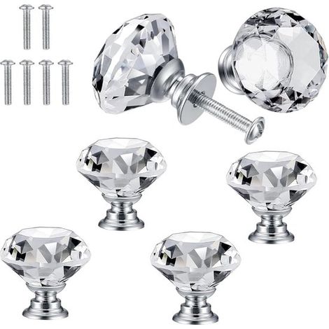 Tiradores de cristal para puertas，4 piezas，332,8 cm，incluye tornillos de 25 mm，apto para paneles de puerta de 20 mm de grosor (1/5)