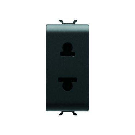 PRISE 1M 2 P+T 15A STD EURO-USA NOIR GEWISS GW12287