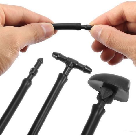 Buse De Lave-Glace - Kit Complet Tuyau 2 M Et Connecteurs - Pour Citroen C3 2009 Et C4 Picasso 2004-2010 - 2 Buses Noir (1/5)