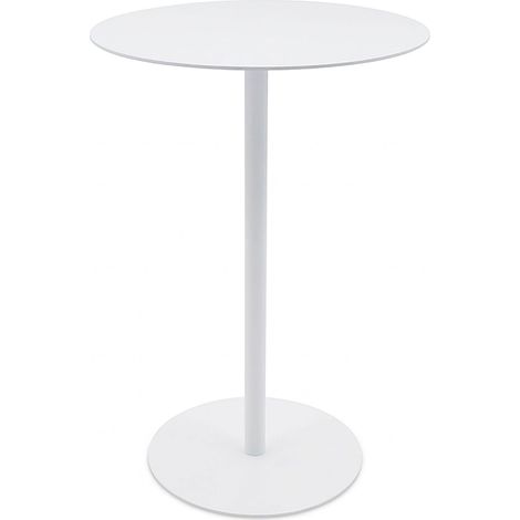 Metall Beistelltisch rund weiß - Ø 35 cm - Couchtisch im Bistrotisch Design