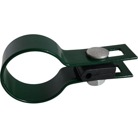 Collier de fixation pour clôture - Avec pince d'extrémité - Vert - 38 mm (1/5)