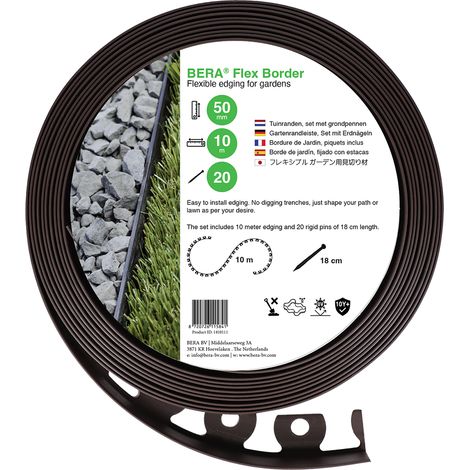 Bordo - BERA Flex Border - Lunghezza 10 m - Altezza 5 cm - Nero (1/2)