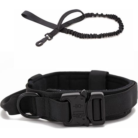 Colliers tactiques pour chiens et cordes élastiques, ensembles de colliers et laisses camouflage pour chiens, (1/5)