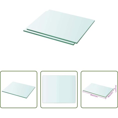 Panneau en verre - Panneaux d'étagère 2 pcs Verre Transparent 30 x 20 cm (1/5)