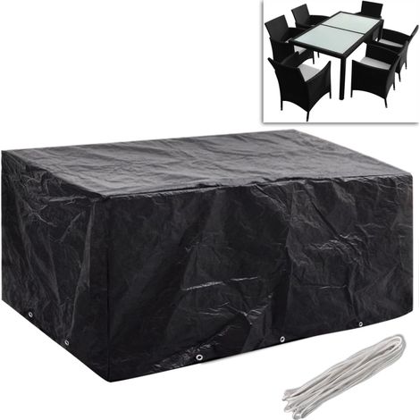 Maison Exclusive - Coperture Arredi Giardino 2pz Polyrattan 6 Persone 240x140cm