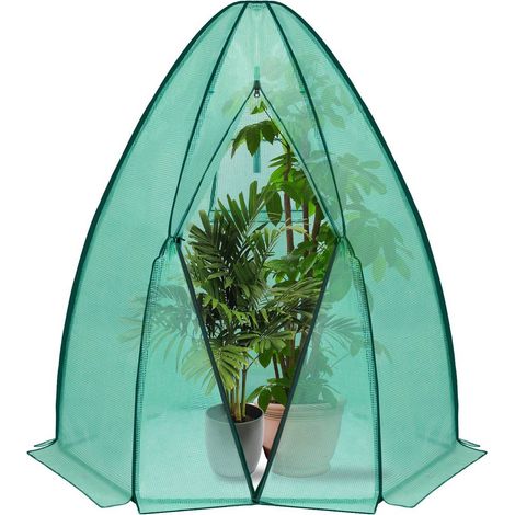 WOLTU Gewächshaus Foliengewächshaus 160x180cm, PE halbtransparente Tomatengewächshaus Winterschutz, überwinterungszelt für Pflanzen wetterfest Mehrzwecktreibhaus Pflanzenhaus Grün