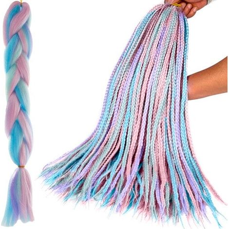 Cheveux synthétiques ombre bleu/fiol Soulima 21366 (1/5)