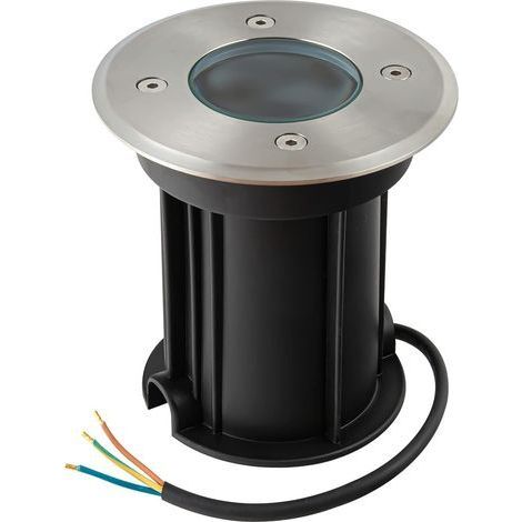 Spot Exterieur encastrable au sol pour GU10, IP65 étanche LED Spot Terrasse Extérieur Spot de sol rond et praticable pour l’extérieur, 230V lampe de sol ronde pour Pelouse, Cour, Ø12x11cm (1/5)