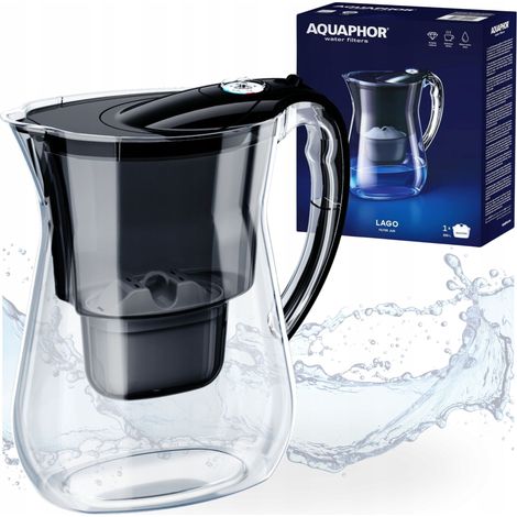 Aquaphor Lago Black 3,8-Liter-Wasserfilterkrug mit Maxfor+-Kohlefilterpatrone (1/5)