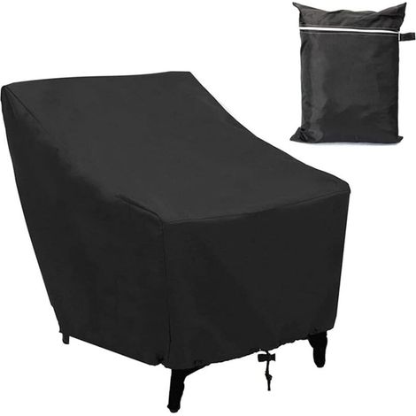 Telo di copertura impermeabile 210D per sedia da giardino esterna con seduta profonda, resistente ai raggi UV e al vento, con coulisse regolabile, 7079102 cm