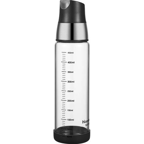 Bidon d'huile (noir) à ouverture et fermeture automatiques, récipient en verre, bouteille étanche (1/5)