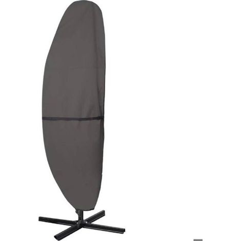 Waterproof offset umbrella cover, 25 x 55 x 230 cm, banana style, black.