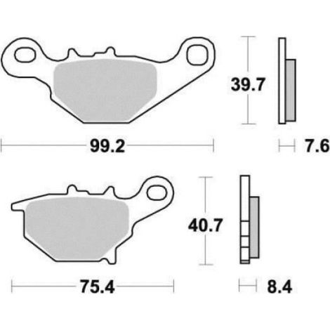 Plaquette De Frein - Pour Moto Suzuki RM 85 Grandes Roues 2005-2022 - Composé Fritté Off-Road - Paquet De 2 (1/2)
