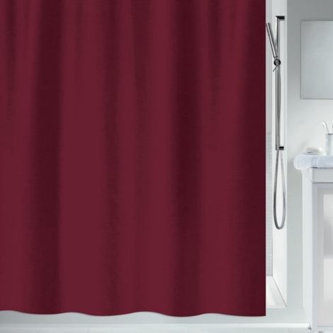 Rideau de douche Polyester PRIMO 180x180cm Bordeaux Spirella (1/5)