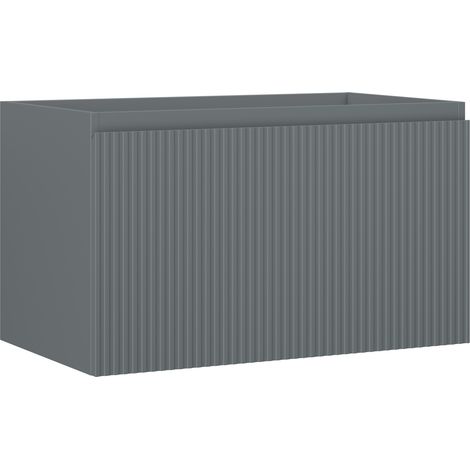 Mexen Rivel Badezimmerschrank für Waschtisch 80 cm, 1 Schublade, geriffelt, Graphit matt - 91A20-08047-1-BF66 (1/5)