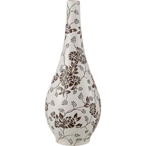 Vase Poire en Porcelaine "Zen" 43cm Noir & Blanc (1/4)